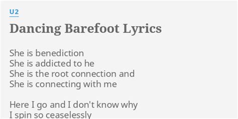 barefoot lyrics|u2 dancing barefoot lyrics.